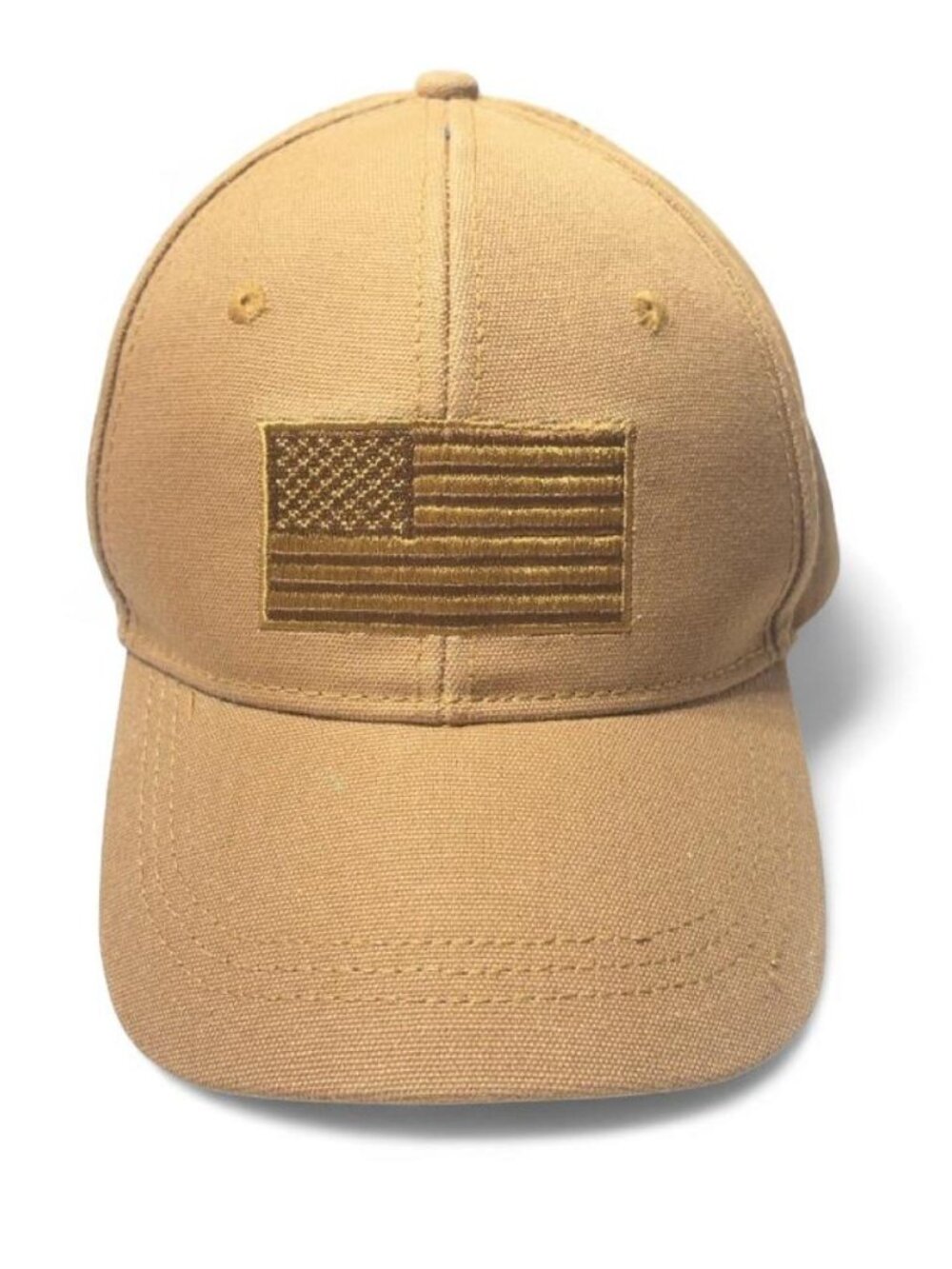 H3 Headwear American Flag Tan/Wheat Baseball Cap USA Embroidered Hat
